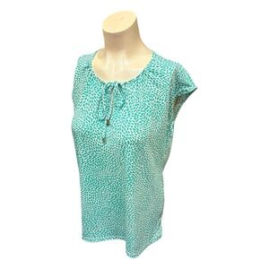 Liz Claiborne Green Patterned Women's Top